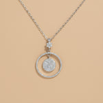 Load image into Gallery viewer, 925 Sterling Silver Round Shape Pendant Necklace with Adjustable Length