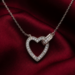 Load image into Gallery viewer, 925 Sterling Silver Heart Pendant Necklace with Adjustable Length