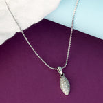 Load image into Gallery viewer, Yuva Marquee Sterling Silver Pendant with chain (Chain Length 18 inches)