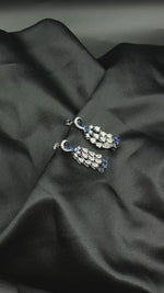 Load and play video in Gallery viewer, Meena Chandeliers 925 Silver Earrings
