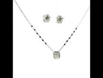 Load and play video in Gallery viewer, Mangalsutra With Earring in 925 Sterling Silver Rhodium Plated 9 inches