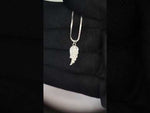 Load and play video in Gallery viewer, 925 Sterling Silver CZ Angel Wing Charm For Women's