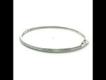 Load and play video in Gallery viewer, 925 Sterling Silver Double Line Crystal Bangle Bracelet