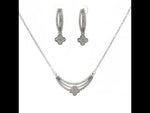 Load and play video in Gallery viewer, Premium 925 Silver Necklace & Earrings Set for Women