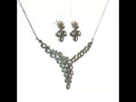 Load and play video in Gallery viewer, Premium 925 Silver Necklace & Earrings Set for Women