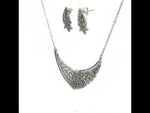Load and play video in Gallery viewer, Premium 925 Silver Necklace & Earrings Set for Women