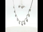 Load and play video in Gallery viewer, Premium 925 Silver Necklace & Earrings Set for Women