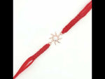Load and play video in Gallery viewer, Premium Surya Design 925 Sterling Silver Rakhi for Brother