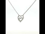Load and play video in Gallery viewer, 925 Sterling Silver Heart Pendant Necklace with Adjustable Length