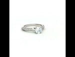 Load and play video in Gallery viewer, Elegant 925 Sterling Silver Halo Ring with Brilliant Round Cut Stone