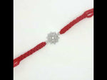 Load and play video in Gallery viewer, Premium Swastik 925 Sterling Silver Rakhi for Brother