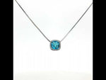 Load and play video in Gallery viewer, 925 Sterling Silver Stud Diamond Pendant Necklace with Adjustable Length