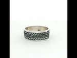 Load and play video in Gallery viewer, Men's Oxidized 925 Sterling Silver Ring (Available in various sizes)