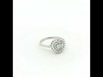 Load and play video in Gallery viewer, Elegant 925 Sterling Silver Heart Shape Diamond Ring For Women
