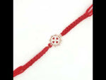 Load and play video in Gallery viewer, Premium Round Shape 925 Sterling Silver Rakhi for Brother