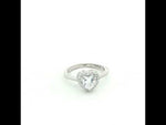 Load and play video in Gallery viewer, Classic Heart Shape Diamond Ring in 925 Sterling Silver for Women