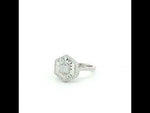 Load and play video in Gallery viewer, Luxury 925 Sterling Silver Floral Ring Sparkling CZ Diamond Look