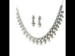 Load and play video in Gallery viewer, 925 Sterling Silver Designer Necklace Set with Crystal Accents