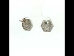 Load and play video in Gallery viewer, Luxury 925 Sterling Silver Sparkling Round Shape Stud Earrings