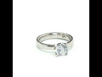 Load and play video in Gallery viewer, Luxury 925 Sterling Silver Solitaire Ring Sparkling CZ Diamond Look