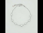 Load and play video in Gallery viewer, Luxury Pearl 925 Sterling Silver Bracelet with Adjustable length 8 Inch