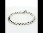 Load and play video in Gallery viewer, 925 Sterling Silver Cuban Link Bracelet Heavy Solid Chain