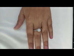 Load and play video in Gallery viewer, Classic 925 Sterling Silver Engagement Ring with Sparkling Halo Design