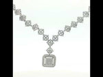 Load and play video in Gallery viewer, Princess 925 Sterling Silver Necklace & Earrings Set with Sparkling Cubic Zirconia Stones