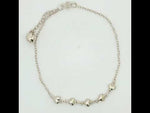 Load and play video in Gallery viewer, Heart Shape 925 Sterling Silver Anklets with Adjustable Length