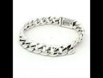 Load and play video in Gallery viewer, 925 Sterling Silver Cuban Link Bracelet Bold Heavy Chain Design