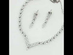 Load and play video in Gallery viewer, Premium 925 Silver Necklace & Earrings Set for Women