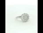 Load and play video in Gallery viewer, 925 Sterling Silver Marquise Shape Sparkling Halo Diamond Ring For Women