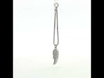 Load and play video in Gallery viewer, 925 Sterling Silver CZ Angel Wing Charm For Women's