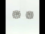 Load and play video in Gallery viewer, Luxury 925 Sterling Silver Sparkling Round Shape Stud Earrings