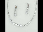 Load and play video in Gallery viewer, Premium 925 Silver Necklace & Earrings Set for Women