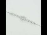 Load and play video in Gallery viewer, Floral 925 Sterling Silver Bracelet With Adjustable Length