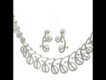 Load and play video in Gallery viewer, Elegant 925 Sterling Silver Necklace & Earring Set with Sparkling Cubic Zirconia