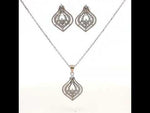 Load and play video in Gallery viewer, Premium 925 Silver Necklace & Earrings Set for Women