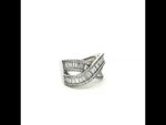 Load and play video in Gallery viewer, Elegant 925 Sterling Silver Multi-Band Ring with Crystal Accents