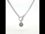 Load and play video in Gallery viewer, 925 Sterling Silver Round Shape Pendant Necklace with Adjustable Length