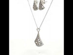 Load and play video in Gallery viewer, Premium 925 Silver Necklace & Earrings Set for Women