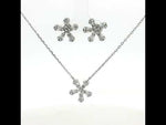Load and play video in Gallery viewer, Premium 925 Silver Necklace & Earrings Set for Women