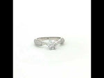 Load and play video in Gallery viewer, Elegant 925 Sterling Silver Halo Ring with Brilliant Round Cut Stone