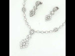 Load and play video in Gallery viewer, Premium 925 Silver Necklace & Earrings Set for Women