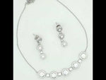 Load and play video in Gallery viewer, Premium 925 Silver Necklace & Earrings Set for Women