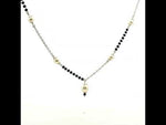 Load and play video in Gallery viewer, Pearl Mangalsutra in 925 Sterling Silver Rhodium Plated 20 Inches