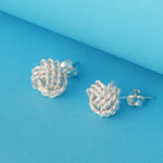 Load image into Gallery viewer, Knot Curl 925 Sterling Stud Earrings
