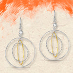 Load image into Gallery viewer, Galaxy Two Tone Link 925 Sterling Silver Earrings
