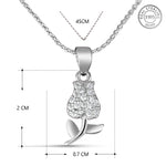 Load image into Gallery viewer, Yuva Rose Sterling Silver Pendant with chain (Chain Length 18 inches)
