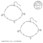 Load image into Gallery viewer, Madhuban Palm 925 Sterling Silver Anklets with Adjustable Length

